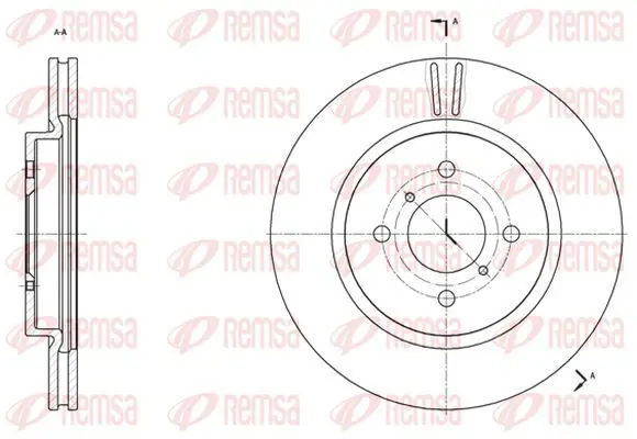 Handler.Part Brake disc KAWE 6153810 2