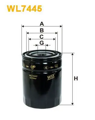 Handler.Part Oil filter WIX WL7445 1