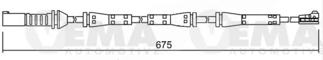 Handler.Part Warning contact, brake pad wear VEMA 117457 1