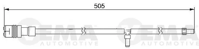 Handler.Part Warning contact, brake pad wear VEMA 117461 1