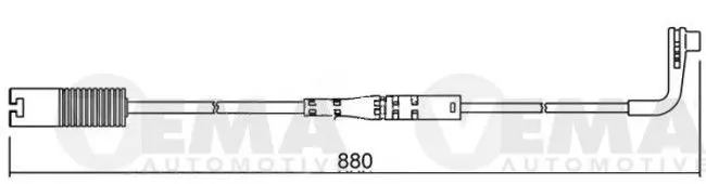 Handler.Part Warning contact, brake pad wear VEMA 117474 1