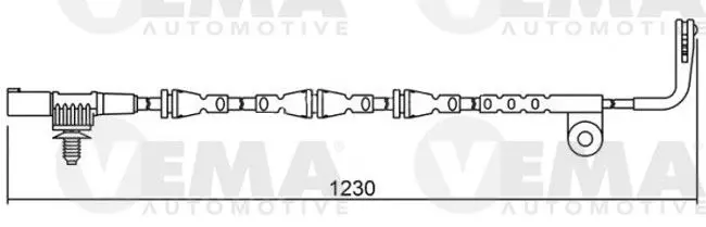 Handler.Part Warning contact, brake pad wear VEMA 117480 1