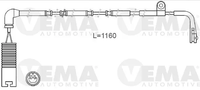 Handler.Part Warning contact, brake pad wear VEMA 117490 1