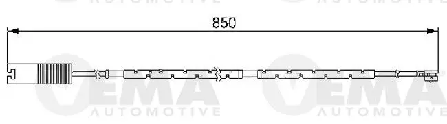 Handler.Part Warning contact, brake pad wear VEMA 117499 1