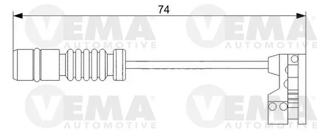 Handler.Part Warning contact, brake pad wear VEMA 117500 1