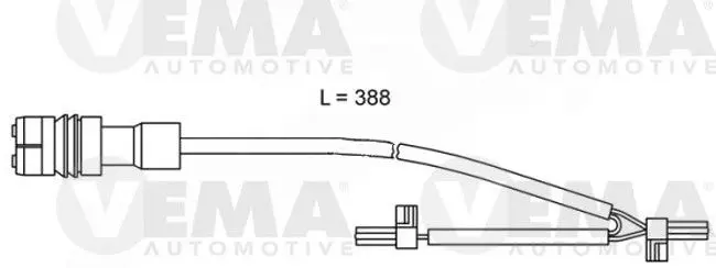 Handler.Part Warning contact, brake pad wear VEMA 117504 1