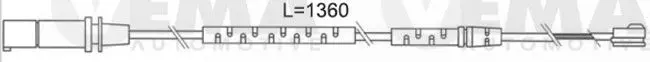 Handler.Part Warning contact, brake pad wear VEMA 117517 1