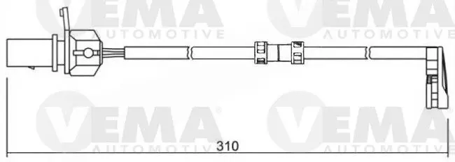 Handler.Part Warning contact, brake pad wear VEMA 117523 1