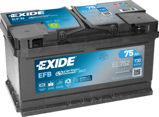 Handler.Part Starter battery EXIDE EL752 1