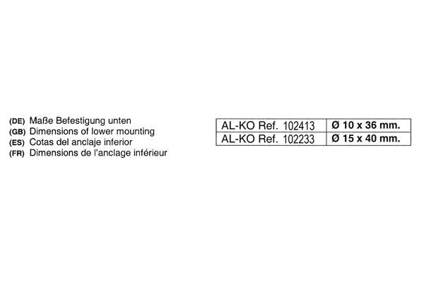 Handler.Part Shock absorber AL-KO 102413 1