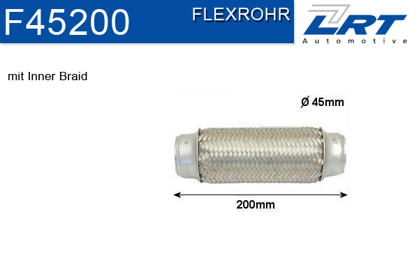 Handler.Part Flex hose, exhaust system LRT F45200 1