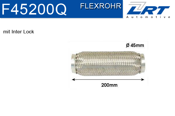 Handler.Part Flex hose, exhaust system LRT F45200Q 1