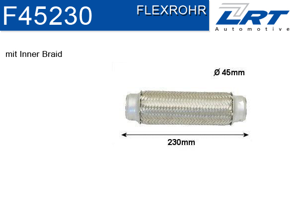 Handler.Part Flex hose, exhaust system LRT F45230 1