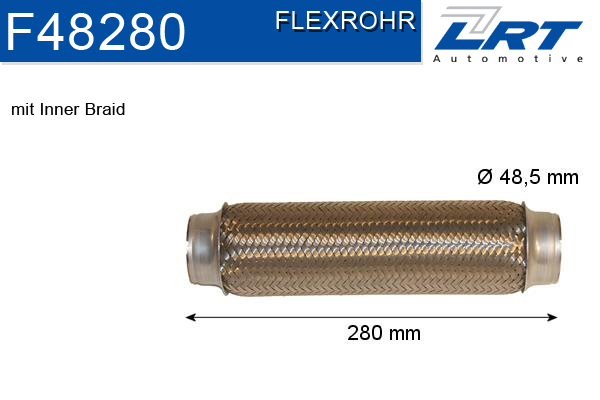 Handler.Part Flex hose, exhaust system LRT F48280 1