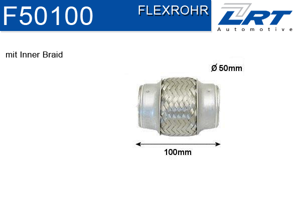 Handler.Part Flex hose, exhaust system LRT F50100 1