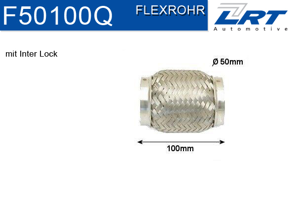 Handler.Part Flex hose, exhaust system LRT F50100Q 1