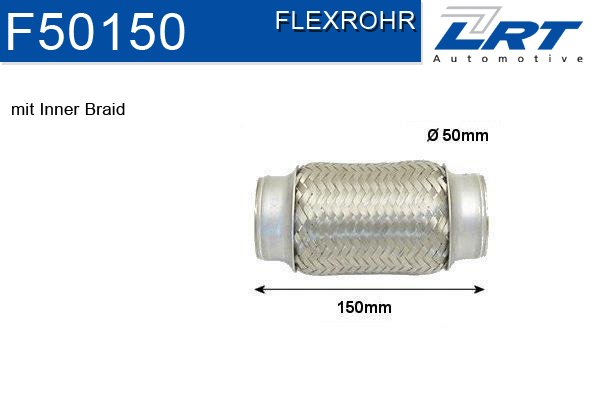 Handler.Part Flex hose, exhaust system LRT F50150 1