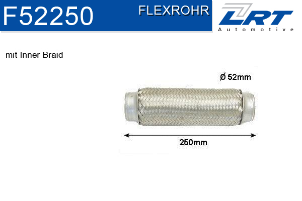 Handler.Part Flex hose, exhaust system LRT F52250 1