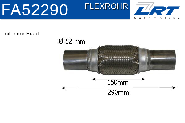 Handler.Part Flex hose, exhaust system LRT FA52290 1