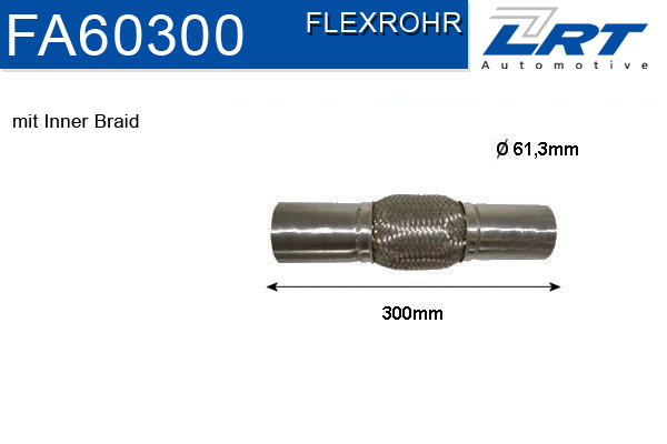 Handler.Part Flex hose, exhaust system LRT FA60300 1