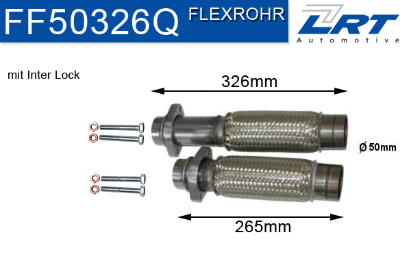 Handler.Part Repair pipe, catalytic converter LRT FF50326Q 1