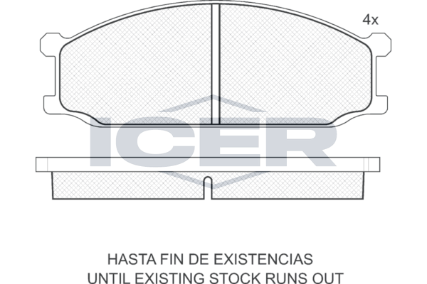 Handler.Part Brake pad set, disc brake ICER 140331 1