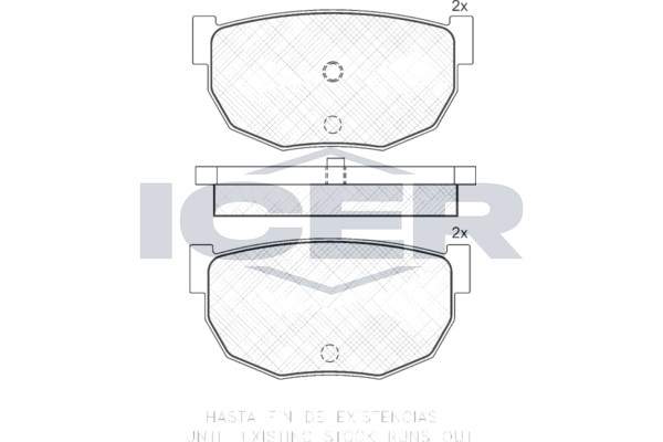 Handler.Part Brake pad set, disc brake ICER 140445 1