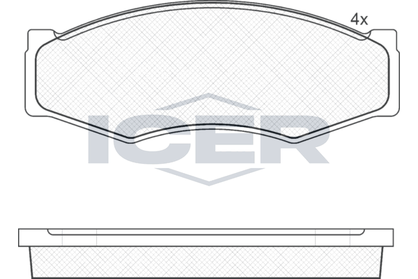 Handler.Part Brake pad set, disc brake ICER 140526 1