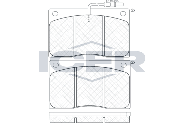 Handler.Part Brake pad set, disc brake ICER 140544 1