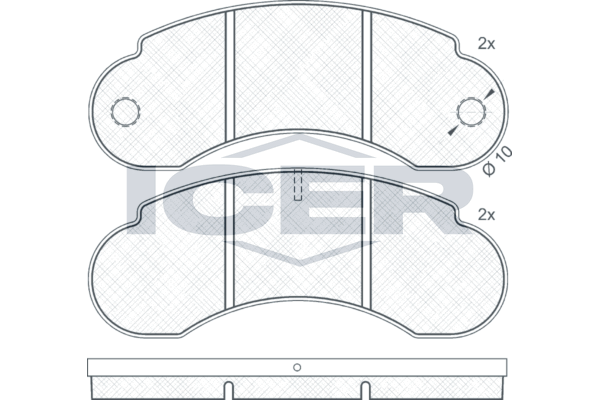 Handler.Part Brake pad set, disc brake ICER 140558 1