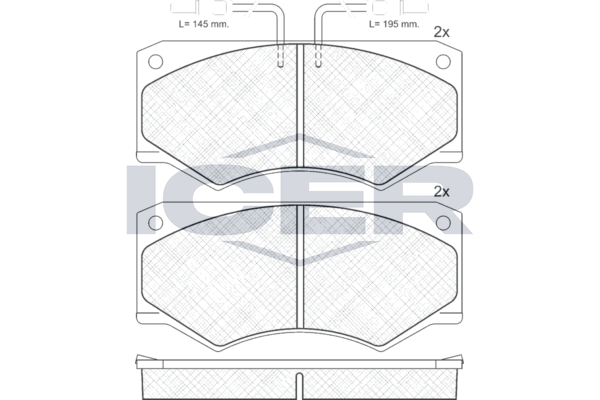 Handler.Part Brake pad set, disc brake ICER 140563 1