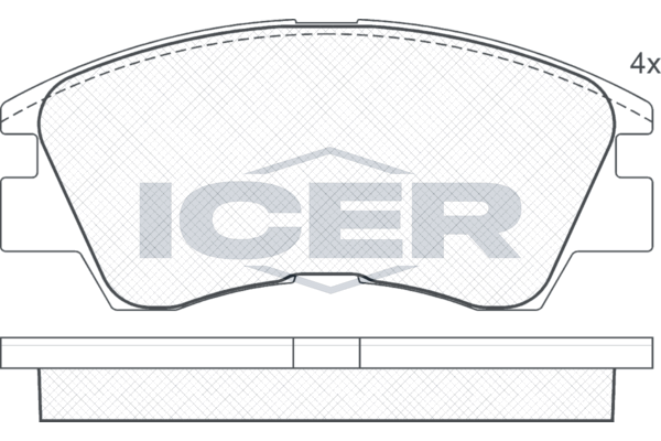 Handler.Part Brake pad set, disc brake ICER 140791 1