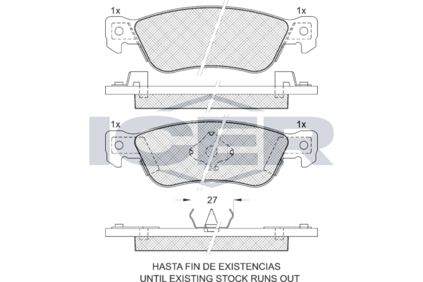 Handler.Part Brake pad set, disc brake ICER 140855 1