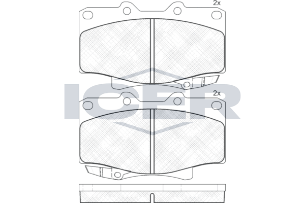 Handler.Part Brake pad set, disc brake ICER 141026 1