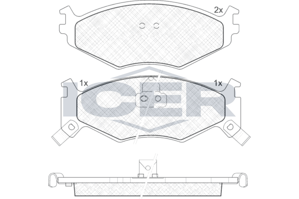 Handler.Part Brake pad set, disc brake ICER 141056205 1