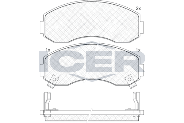 Handler.Part Brake pad set, disc brake ICER 141224 1