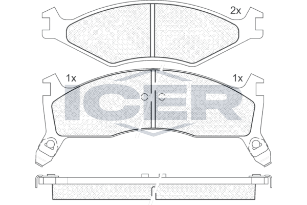 Handler.Part Brake pad set, disc brake ICER 141270 1