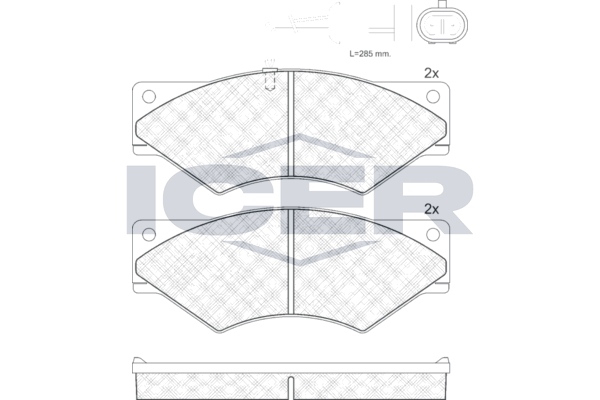 Handler.Part Brake pad set, disc brake ICER 141328 1