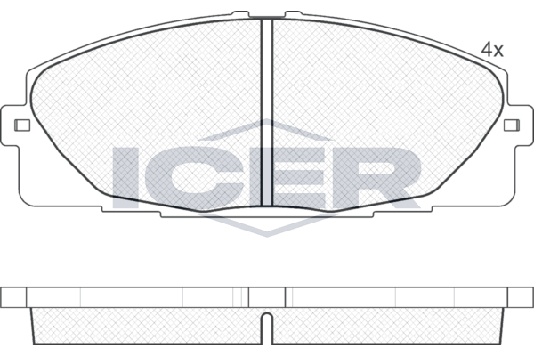 Handler.Part Brake pad set, disc brake ICER 141931 1