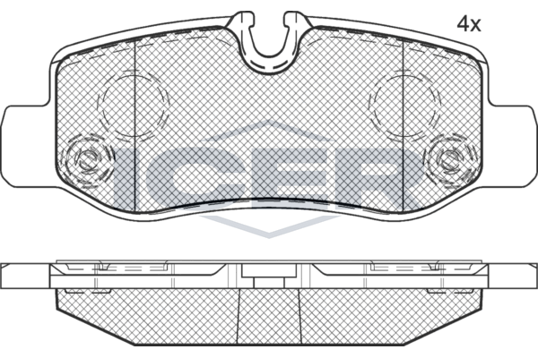 Handler.Part Brake pad set, disc brake ICER 142192 1