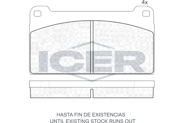 Handler.Part Brake pad set, disc brake ICER 150277 1