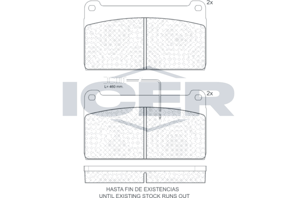 Handler.Part Brake pad set, disc brake ICER 150665 1