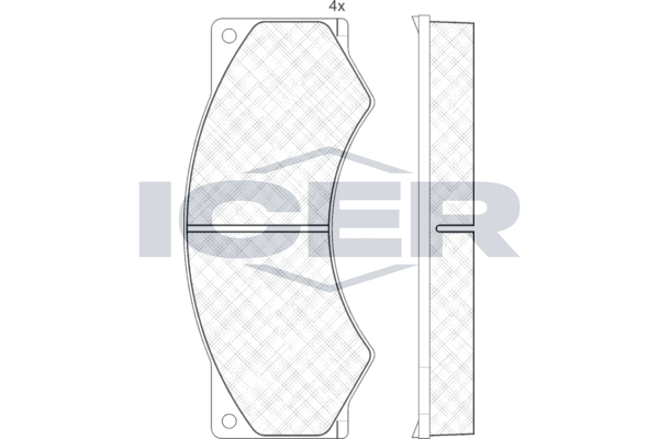 Handler.Part Brake pad set, disc brake ICER 150765 1