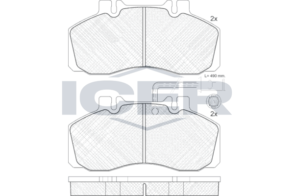 Handler.Part Brake pad set, disc brake ICER 150903 1