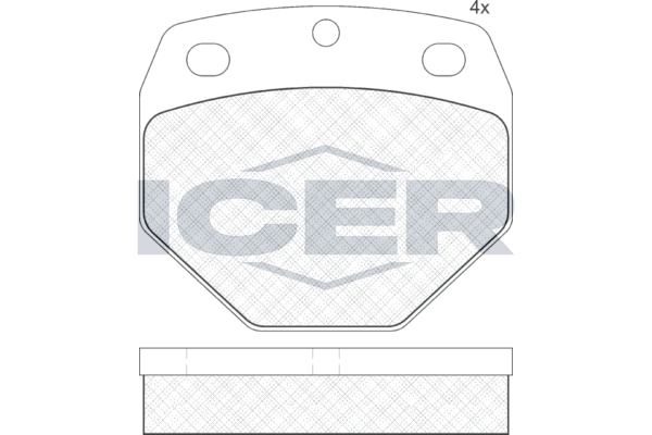 Handler.Part Brake pad set, disc brake ICER 150908 1