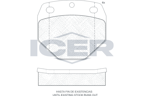 Handler.Part Brake pad set, disc brake ICER 150939 1