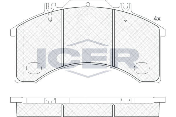 Handler.Part Brake pad set, disc brake ICER 151042 1