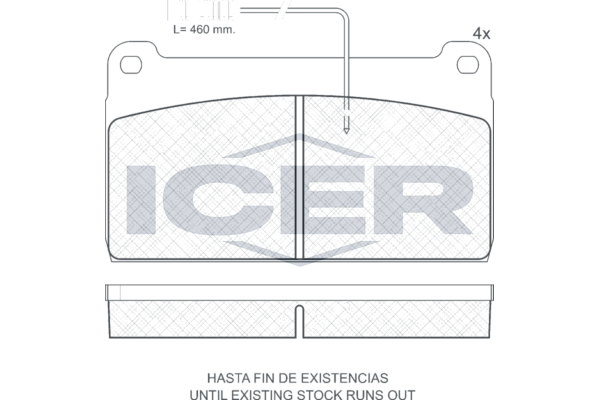 Handler.Part Brake pad set, disc brake ICER 151416 1