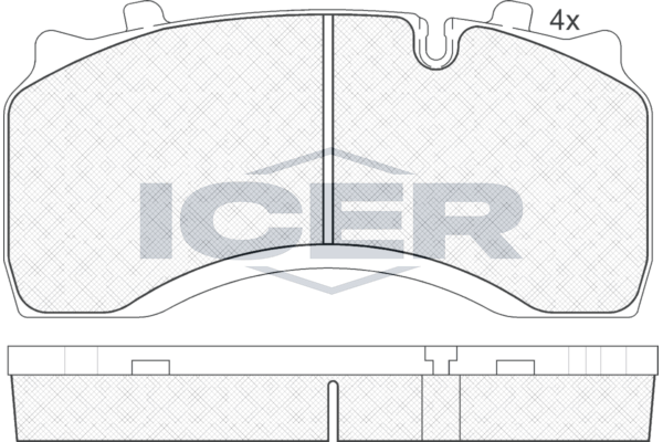 Handler.Part Brake pad set, disc brake ICER 151430 1