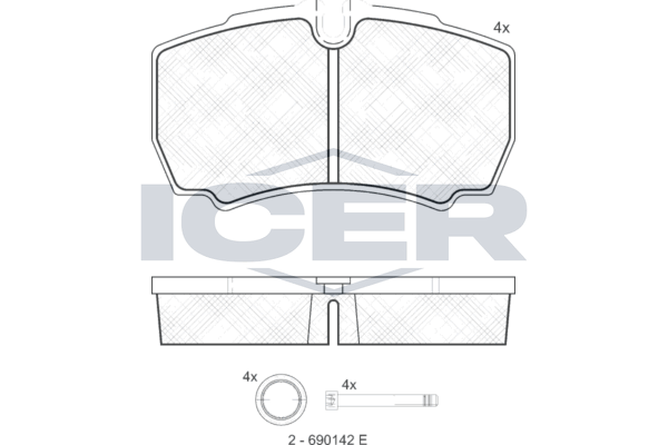 Handler.Part Brake pad set, disc brake ICER 151640 1